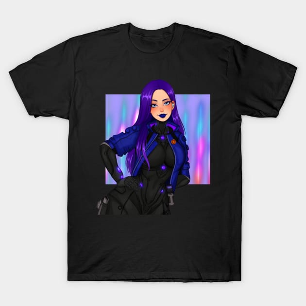 Futuristic Girl T-Shirt by Vivian Valentin Art